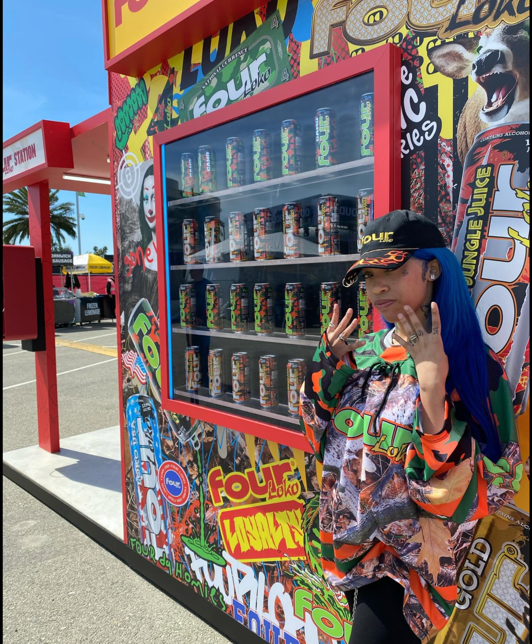 Four Loko branded activation display